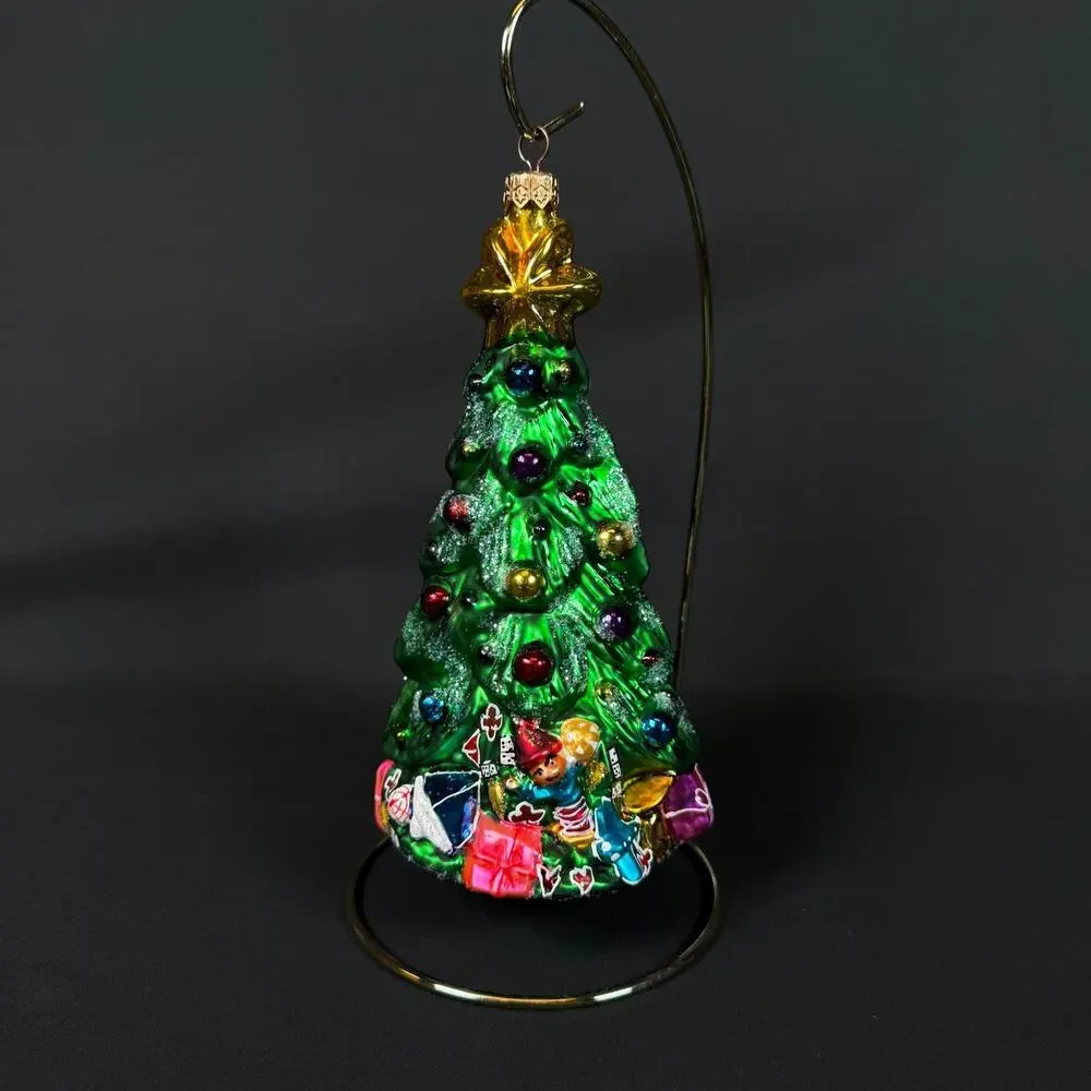 Vintage Christopher Radko SPRUCED UP SPRUCE Tree Ornament 7